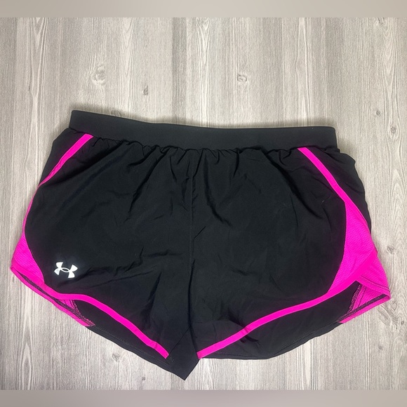 Under Armour - Fly By 2.0 - Black/Pink - Sz Medium - Picture 1 of 5